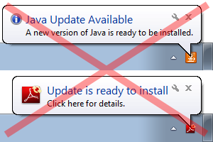 Stop annoying notifications